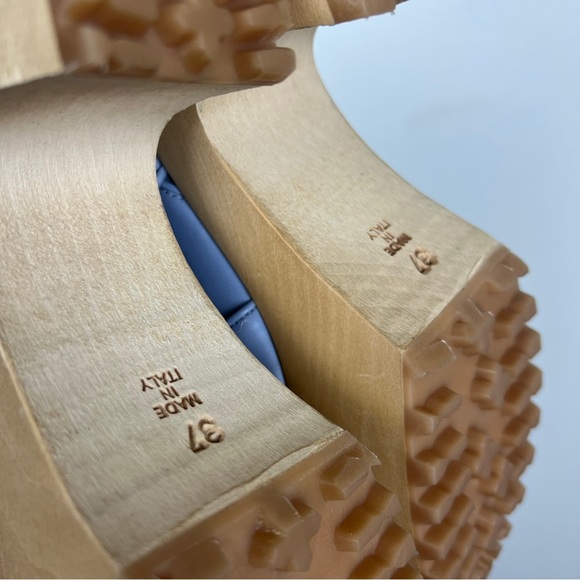 Autumn Adeigbo Buckle Ankle Jewel Strappy Wooden Clogs - Picture 6 of 11